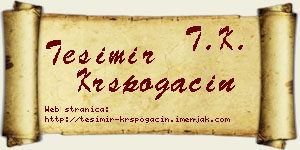 Tešimir Krspogačin vizit kartica